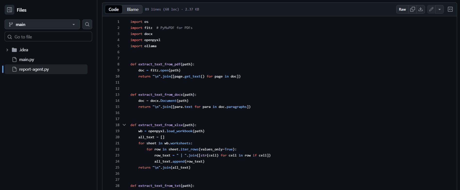 Local Report Agent Mistral Project Image